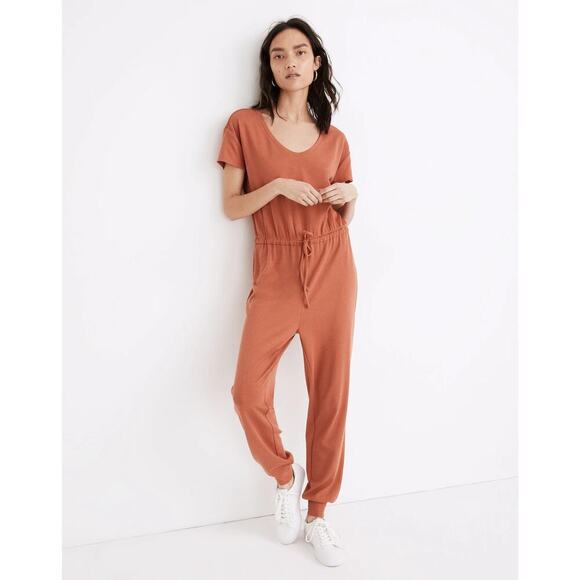 MADEWELL MWL Breeze Drawstring Jumpsuit Afterglow Red SIze Small 2021 Lounge - Picture 1 of 12